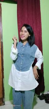 Product Review of Setcel - A03 SYEHAL COLLECTION- Oneset / Setcel Kemeja Wanita Full Jeans - Setelan Pakaian Wanita Denim Baju Panjang from E**i 0