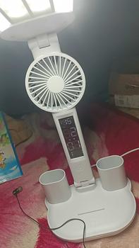 Product Review of Giao Hàng Địa Phương) Đèn Học Để Bàn Bảo Vệ Mắt Cao Cấp, Có quạt Có màn hình LCD hiển thị nhiệt độ, giờ, ngày, 3 chế độ màu và điều chỉnh độ sáng đèn đọc sách đầu giường from 🇻**🇳 ** ** ** ** 0