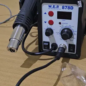 WEP 878D 2in1 Blower Uap Station + Soldering Station Digital Original Air Glue