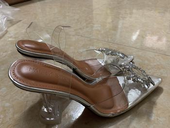Product Review of (FORM NHỎ- LẤY LÊN 1 SIZE)Giày cao gót phale đá mặt trời bít mũi 9cm/7cm HALEY STORE mika trong suốt đi chơi đi tiệc đi làm đám cưới kỉ yếu from H**m 2