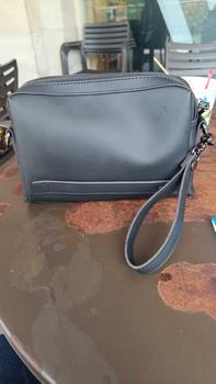 Product Review of Tas Selempang Pria Kulit Tas Tangan Clutch Bag Pria PRAHA BLACK hitam cowok from y**a 0