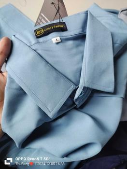 Product Review of Sơ Mi Lụa Màu Trơn Tay dài chất liệu lụa mềm mịn phom body Áo Menswear Trắng from T**g 1