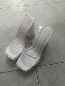 Product Review of (lùi size chân gầy)Dép Guốc nữ 12p -cao gót mũi vuông quay ngang trong mềm đúp trước 3cm. from t**3 0