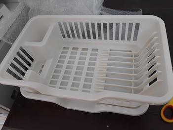 Product Review of Rổ Úp Chén Bát Có Ống Để Đũa Kèm Khay Thoát Nước Tiện Lợi Giỏ from J** 🍓** 0