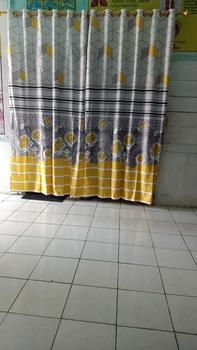 Product Review of Gorden Pintu Murah Hordeng Jendela Panjang untuk Ruang Tamu atau Kamar Tidur model Smokring 12 Ring Warna Gold Kuning Kain Katun from r**a 2