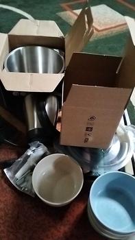 Product Review of Combo 3IN1 (COD) Stainless Blender Daging Penggiling +1Set Pisau Makaron+ 4Pcs Mangkuk Set from R**5 0