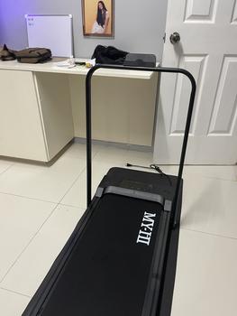 Product Review of Folding Electric Treadmill with Armrests & Remote Control, Speeds 1-10km/h - 3.5HP Step Machine, 3 Year Warranty 3.5HP electric treadmilll exercise,1-10KM/H Different speed adjustment walking pad foldable treadmill, LED Electric from m**c 3