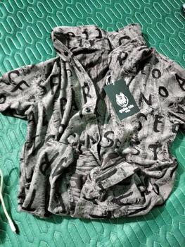 Product Review of Áo sơ mi cộc tay cotton wat họa tiết chữ cái  AT- 76 a( Quân còi 1988 ) Menswear Nam Cổ Tròn from m**m 0