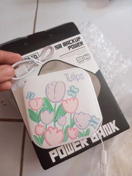 Product Review of Tulip flowers Beautiful and refreshing Macaron Candy Powerbank c313 high speed 10000mah light weight Trend front universal mobile phone Fully compa from F**a 2