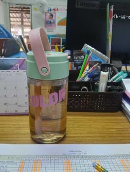 Product Review of แก้วน้ำกรองชา กระบอกน้ำกรองชา กระบอกน้ำพกพา ขนาด800ml. มีกระบอกกรองชา สีพาสเทลสวย มีหูหิ้วพกพาสะดวก พลาสติกหนาอย่างดี ดีไซน์พกพาสะดวก from เ**์ ห**ล 0