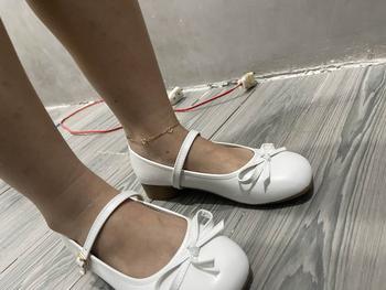 Product Review of Giày Nữ Đế Cao Mũi Tròn 3p Da Mềm Buộc Nơ Điểm Nhấn Gót 3-5cm - Shoes from T**g 1