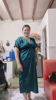 Product Review of HAMIE | Đầm lụa nhún ngực có bo chun (kèm hoa cài áo ) Nữ dài 118cm và dài 125cm from C** v** q**t ** 0