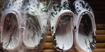 Product Review of Cicilife Men's summer graphic tie dye hole shoes non slip flat sandals for men outdoor slippers Large size shoes from J**t M** 0