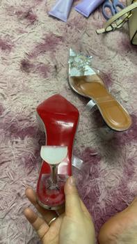 Product Review of (FORM NHỎ- LẤY LÊN 1 SIZE)Giày cao gót phale đá mặt trời bít mũi 9cm/7cm HALEY STORE mika trong suốt đi chơi đi tiệc đi làm đám cưới kỉ yếu from E**n 3