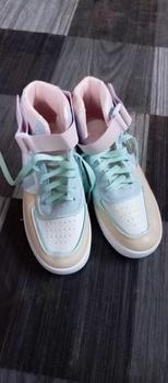 Product Review of Korean Women's High Top Sneakers Rubber Shoes Trainer Running Girl Walking Shoes from ❤** π**? 1