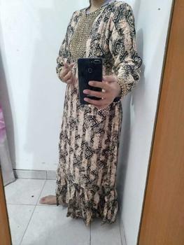 Product Review of GAMIS RENDA SULTAN ori BLINK MOTIF MONOCHROME Rempel Bunga Cantik Rayon Panjang from r**2 2