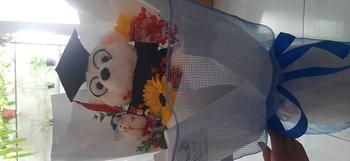 Product Review of Bó hoa gấu tốt nghiệp (gấu nhồi bông lông xù 20cm hoặc 30cm) Thú Bông Thú Nhồi Bông  hoa đẹp dịp quà tặng kỉ niệm sinh nhật bạn trai, bạn gái, hoa giả, shop hoa đẹp nghệ thuật, trang trí, lễ tốt nghiệp from C** ** L**G A** 💚** 0