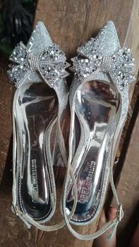 Product Review of GIÀY CAO GÓT BLING BLING CHẤT LIỆU KIM TUYẾN PHỐI NƠ KIM SA 5-7-9cm from H**g T**n 0