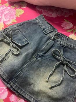 Product Review of Chân váy jean nữ fom dáng chữ A, có nơ thắt xinh dáng tiểu thư MS002 from n**< 1