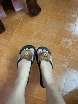 Product Review of DÉP KẸP GẤU  CUTE - HÀNG QC - DÉP NỮ - DéP Shoes Women dep hot kieu xỏ vip quai ngang hoa from C**i 0