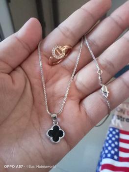 Product Review of Kalung kasandra bulat 45cm/perak asli 925 lapis mas anti karat from A** B**K S**O 1