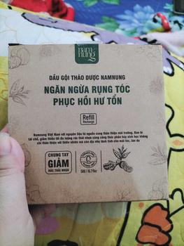 Product Review of Túi REFILL hỗ trợ giảm rụng 500ml dầu gội thảo dược bồ kết hà thủ ô chanh gừng bưởi NAMNUNG from H**h M** 0