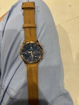 Product Review of Men Quartz Watch Luxury Sports Waterproof Chronograph Luminous Date Man Wristwatch Business Leather Men's Watches Clock from 🌀**🌀 1