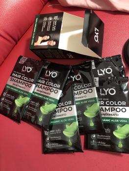 Product Review of LYO HAIR COLOR SHAMPOO แชมพูปิดปังขาว 4 เฉดสี 30 มล. แบบยกกล่อง 6 ซอง สีผม from O**g 2