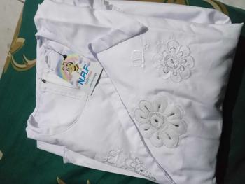 Product Review of Gamis anak putih bordir kantong 2 /gamis anak manasik 4_12th Muslim Sekolah Seragam Baju Tanggung Jilbab Setelan Panjang Nyaman Dress from u**3 1