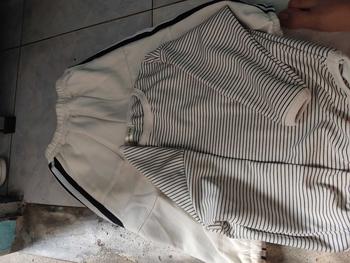 Product Review of Áo Kẻ Nỉ Cotton Cổ Viền 003 , Fom dáng rộng co dãn thoải mái 2023 from X**n H**g 0