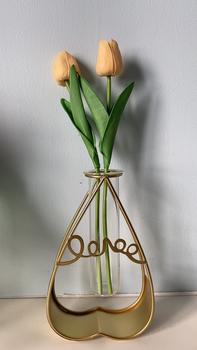 Product Review of (Mộc Khuê Decor) - Bình hoa trang trí nghệ thuật - lọ hoa thủy tinh khung sắt mạ vàng hình ngôi sao trái tim hiện đại dùng cắm hoa trang trí tiệc cưới sinh nhật tuyệt đẹp Decor, Decor Phòng bình hoa  nối liền cổ đại from L**3 0