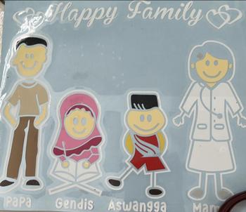 Product Review of STIKER MOBIL HAPPY FAMILY LUCU / Stiker Keluarga Warna-Warni Car from C**_ 0