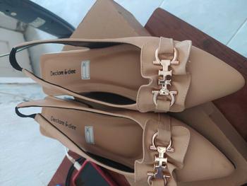 Product Review of Declare&Dee Heels Blok Wanita Pitaloka Square Toe High 3 CM Black Karet Belakang Best Seller Shoes flat  shoes from l**i 2