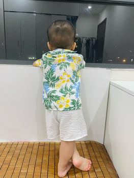Product Review of [SâuBéo.Shop] BH02- 8~40kg Set Quần Áo đi biển cho bé Chất liệu Vải Đũi Mềm, Mát nhiều họa tiết Coca, Qủa cam, Hoa lá, Cây dừa xanh mát phù hợp với ngày hè năng động của bé Sandal from H**g H** 1