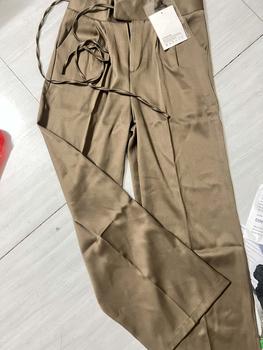 Product Review of (Quần Nữ) Quần ống rộng thắt dây nơ vải Ruby cao cấp dài 100cm siêu hot M015 Pants Denim from M** X** 0