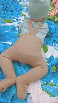 Product Review of [Kèm mũ] Bodysuit dài tay cho bé Đính Gấu, body dài tay cho bé gái bé trai chất Tăm gân mẫu quần áo sơ sinh 0-12M Jumpsuit Kem from M** 0