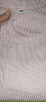 Product Review of E&G Mini Waffle Shirts Knit Style Fabric Regular T-Shirts Cotton Casual Plain Comfort Top Knitwear Basic Streetwear Minimalist Lingerie Round Neck Short Sleeve Womenswear Maternity from R**m 2