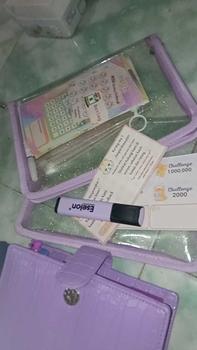 Product Review of File Bag Aesthetic Transparan A5 size Tas dokumen Map File Korean - F0136 from i**🩵 0
