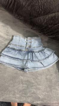 Product Review of Chân Váy jeans xoè 2 tầng 3 nút cạp siêu sao hách dáng thời trang nữ hotgirl from m** 0