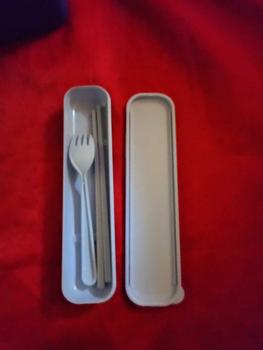 Product Review of GXY Macaron 3 In 1 Dinnerware Spoon Fork & Chopstick Set With Organizer Box Tableware Set Cutlery Green from a** l**g t** 0