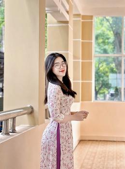Product Review of Áo dài hoa nhí tím lụa Nhật in 6D _ Mã P64 from ** 0