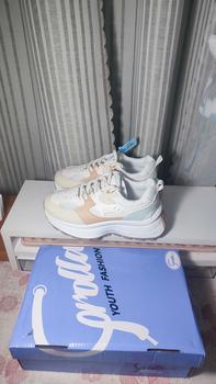 Product Review of Corolla Giày Thể Thao Sneaker Nữ  Fashion Phong Cách Hàn Quốc Dế Cao 4.5CM Chống Trượt Dộ Co Giãn Cao Kháng Khuẩn Thoáng KhíGiày Giày Lười Dồ Hot Trend Shoes【Nên mua kích cỡ lớn hơn 】 from L**n 1