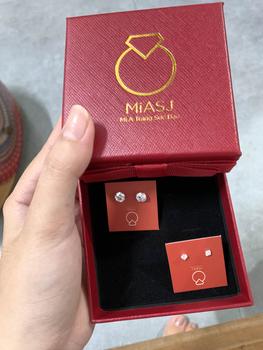 Product Review of [LIVESTREAM MUA 1 TẶNG 1] Bông khuyên tai hột nụ tròn chốt đẩy Bạc Ý S925 đá CZ6A  cao cấp nhiều size | MiA Trang sức bạc from H**n 0