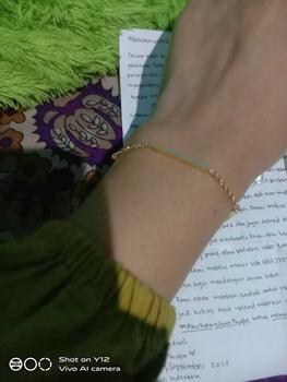 Product Review of THIQLA - Gelang Serut Wanita FASL - Gelang Kecil Tipis Mirip Gelang Emas Model 2025 - Gelang Aurel Mirip Gelang Titanium Wanita Anti Karat from h**i 1