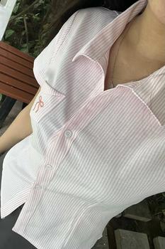 Product Review of Áo SƠ MI CHIẾT EO Buộc Nơ Có Túi Ngực Dành Cho Nữ Phong Cách Hàn Quốc - CE01 from d**3 2