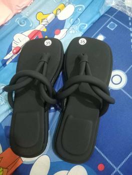 Product Review of ( chân tròn tăng size) Dép Kẹp Nữ Dây Tròn Quai Xoắn Da Mềm cao 1cm DéP Shoes GiàY Đế Bằng dép Ong from G** 0
