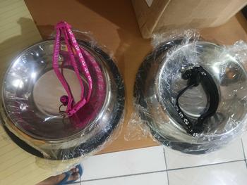 Product Review of Pet Cat Dog Non-slip Thickened Stainless Steel Bowl from M**🫶 0
