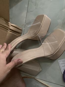 Product Review of (lùi size chân gầy)Dép Guốc nữ 12p -cao gót mũi vuông quay ngang trong mềm đúp trước 3cm. from N** k**h L** 1