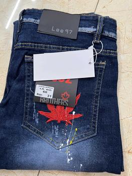 Product Review of Quần jean nam boy phố thêu lá phong đỏ bản 4 cúc HOT NEW Menswear Pants from 🥰** Ú**🍀 1