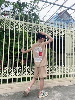 Product Review of Bộ thể thao ba lỗ cho bé trai 18-45kg Mẫu SPOTS, Chất vải mềm mát, co giãn tốt. Kids Học Sinh Sport from M** K**S S**8 0